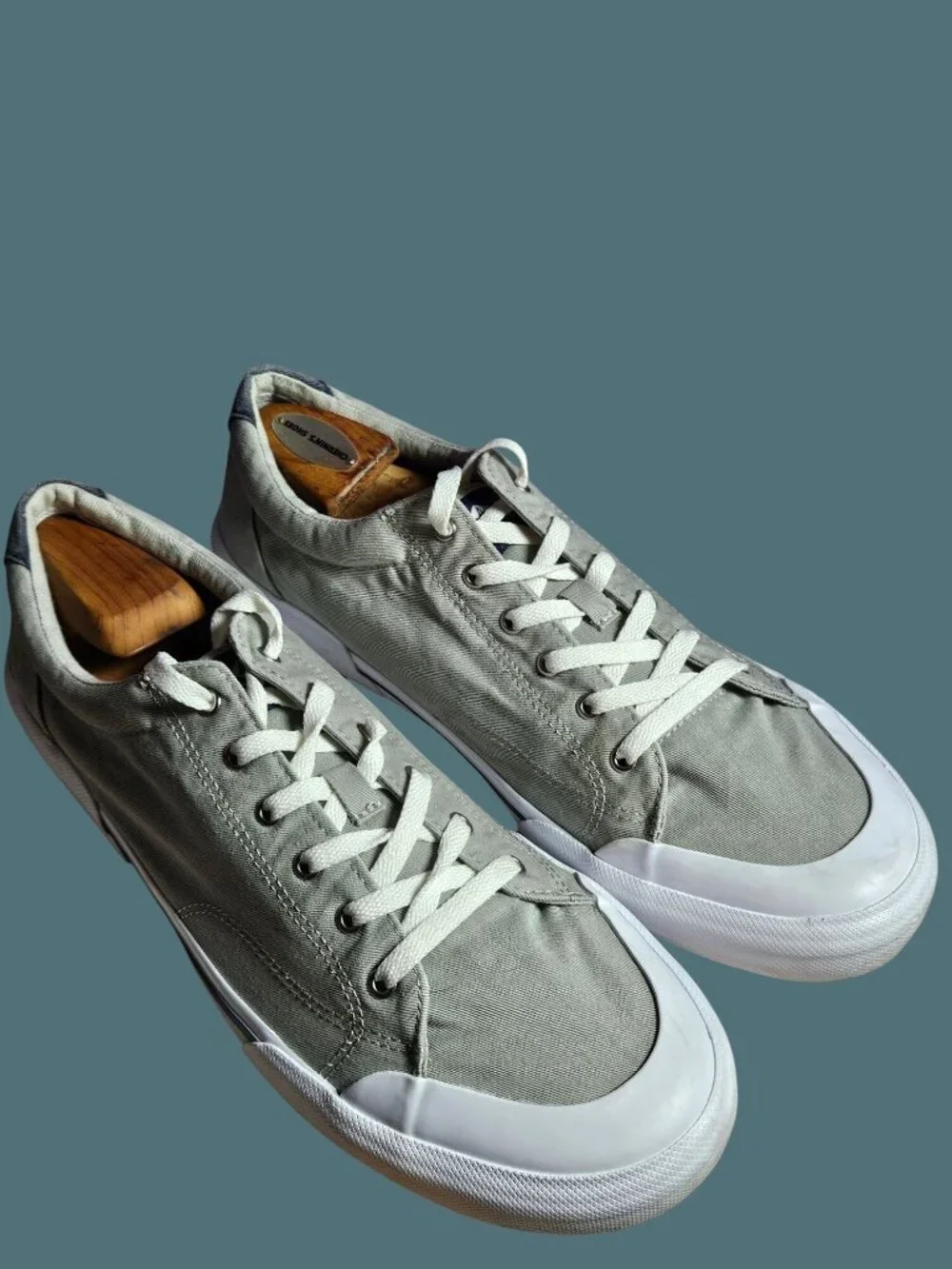 SPERRY Top Sider Striper II Retro CVO Light Gray Canvas Low Top Sneakers Men 13